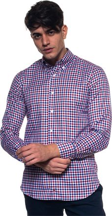 Carrel Camicia casual Blu-rosso Carrel Uomo