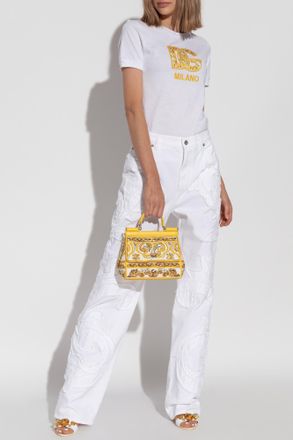 Dolce & Gabbana Jeans With Stitching, Womens, White