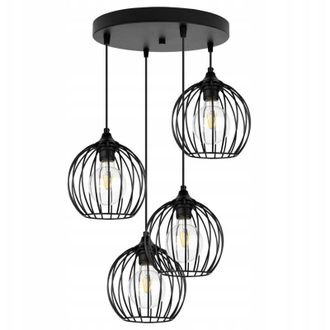 OEM L&aacute;mpara Colgante De Alambre Negro L&aacute;mpara De Aluminio Led Para Loft