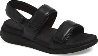 FitFlop F-Mode Go Adjustable Platform Flip Flop in All Black at Nordstrom, Size 11