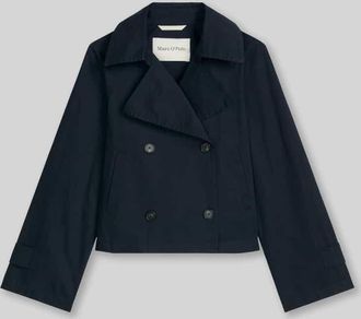Marc O'Polo Relaxed Fit Trenchjacke aus Baumwolle in Marine, Gr&ouml;&szlig;e 34