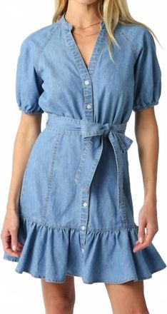 Olivaceous Nova Dress In Denim