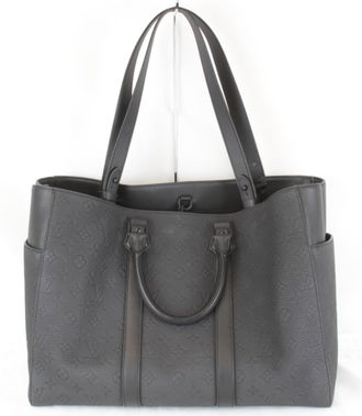 Louis Vuitton Taurillon Black White Leather Tote Bag (Pre-Owned)