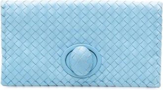 Bottega Veneta Pre-owned Clutches, female, Blue, Size: ONE SIZE Pre-owned Leather Clutch
