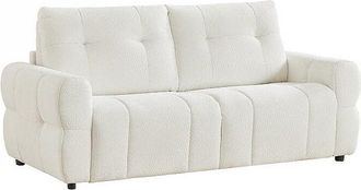 Vente-Unique Sof&aacute; cama 3 plazas en chenilla beige ECORIA