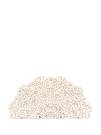 VANINA Valle Etoile clutch bag - women - Fabric/Plastic - OS - White