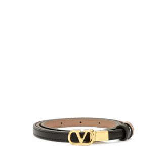Valentino Garavani Black VLogo Signature Reversible Belt