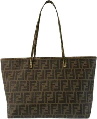 Fendi Pre-owned Tote Bags, female, Brown, Size: ONE SIZE Pre-owned Zucca Tote Bag
