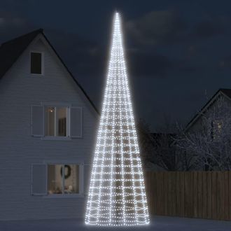 vidaXL Rbol De Navidad En Asta De Bandera 3000 Led Blanco Fr&iacute;o 800 Cm Vidaxl