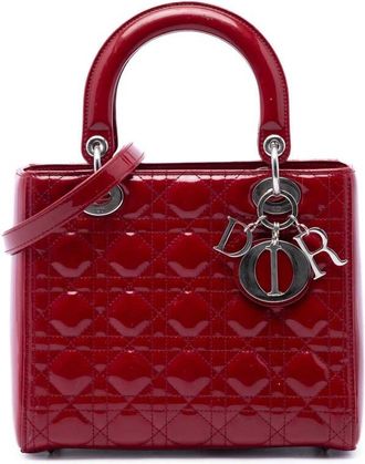 Dior Pre-owned Dior Medium Patent Cannage Lady Satchel Ladies M4L2AEH2YR8S5RA2
