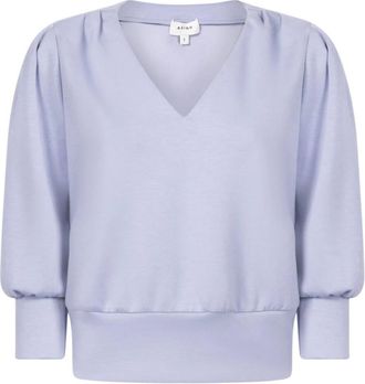 Aaiko Hoodies & sweatvesten, Dames, Blauw, XL, Katoen, Stijlvol Sweatshirt Adry VIS 436