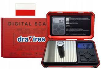 OEM Peso 500 G 0,5 Kg 0,01 G Dravires Electr&oacute;nico Port&aacute;til + Pegatina