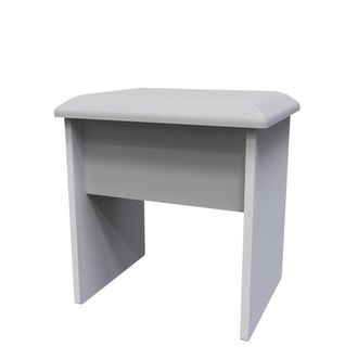 Welcome Furniture Sofia Ready Assembled Dressing Table Stool - Grey Matt - Welcome Furniture | TJ Hughes