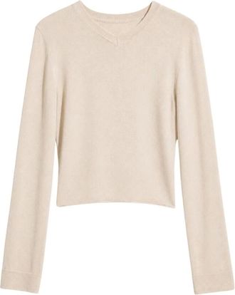 Iro Iro, Truien & Vesten, Dames, Beige, M, V-hals Gebreide Kleding