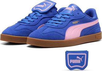 Puma Sneaker PUMA CLUB AZURA SD, Damen, Gr. 37,5, royal sapphire, pink shimmer, Leder, unifarben, Schuhe Sneaker, f&uuml;r sportlichen Look im Alltag, mit Leder