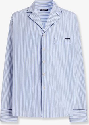Dolce & Gabbana Camicia Vanity in cotone e seta con motivo a righe - DOLCE & GABBANA - gender_Man