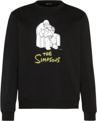 Antony Morato Zwarte Homer Simpson Sweatshirt - Heren - Sweatshirts - Zwart - L - Katoen - Hoodies & sweatvesten