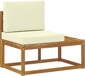 vidaXL Sof&aacute; De Esquina Exterior Con Coj&iacute;n Natural 91 X 63 X 73 Cm Vidaxl