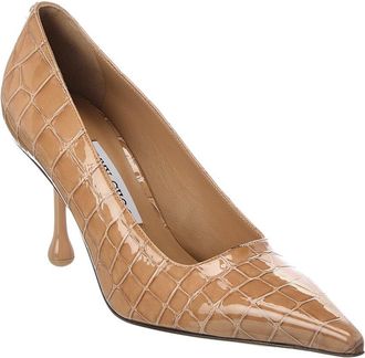 Jimmy Choo London Ixia 80 Croc-Embossed Leather Pump