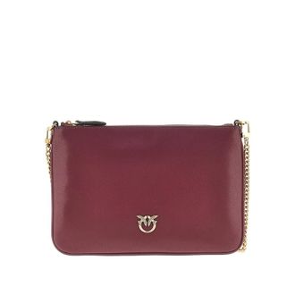 Pinko Bolso de mano plano cl&aacute;sico de piel - Bags - Mujer - Rojo - ONE SIZE