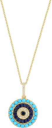 Effy Turquoise & Sapphire Pendant Necklace in Blue at Nordstrom Rack, Size 19