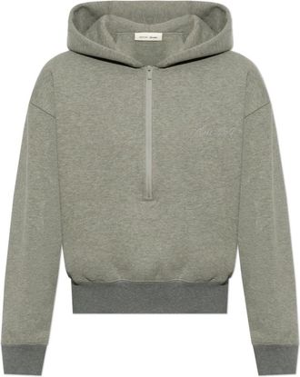 Fear of God Signature Classic Half Zip Hoodie - Dames - Vesten met rits - Grijs - L - Katoen - Hoodies & sweatvesten
