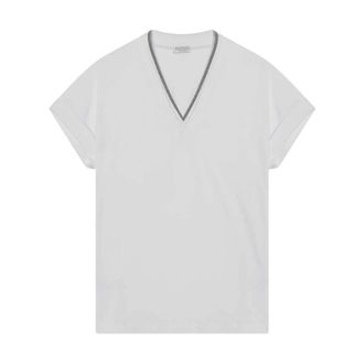 Brunello Cucinelli Mujer, Camisetas, Blanco, Talla: S