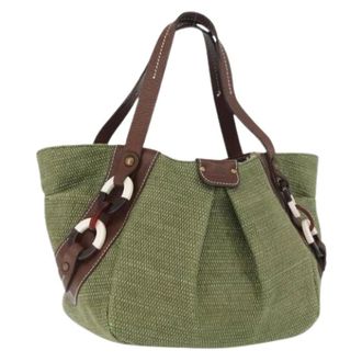 Burberry Pre-owned Handbags, female, Green, Size: ONE SIZE Pre-owned Vintage Hand Bag