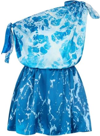 Roberto Cavalli Dames, Jurken, Blauw, Maat: 2XS