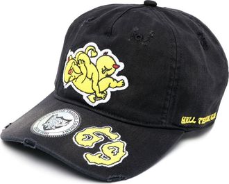 HTC patch-detail cotton cap - men - Cotton - One Size - Black