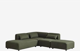 Sklum Sklum - Sof&aacute; Modular Esquinero De 3 Piezas Con Div&aacute;n Izquierdo Y Puff Fogler