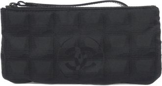 Chanel Travel Line Black Nylon Pouch (Pre-Owned)