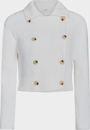 Vince Double-Breasted Sweater Jacket