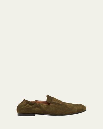 Givenchy Mens Suede Elasticized Loafers