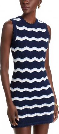 Veronica Beard Templeton Dress In Navy/white