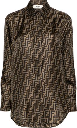 Fendi FF-logo Print Silk Shirt