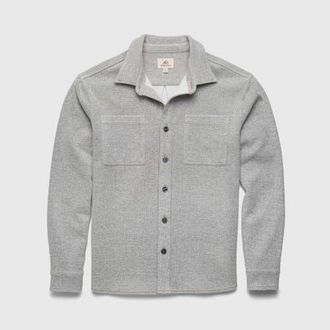 Surfside Supply Co. Louis Soft Textured Overshirt in Heather Grey at Nordstrom, Size Xx-Large
