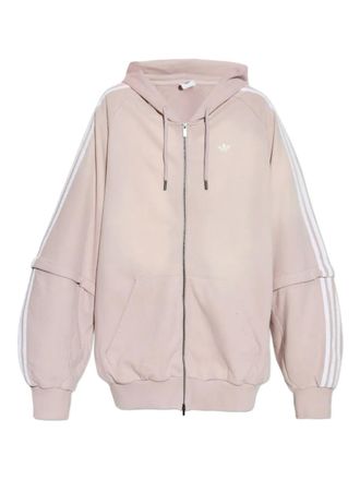 adidas 3-Stripes logo zip-up hoodie - Pink