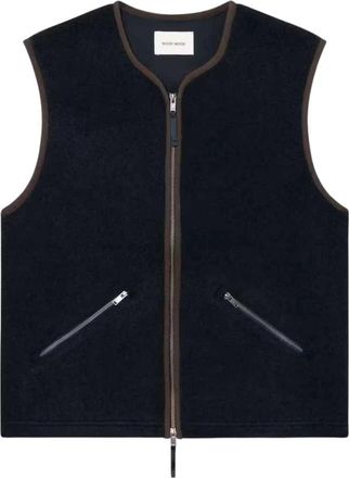 Wood Wood Vests - Heren - Bodywarmers - Blauw - M - Jassen