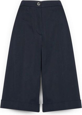 Elena Miro Cotton Bermuda Shorts - Dames - Korte Broeken - Blauw - 2XL - Katoen - Korte Broeken