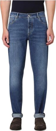 Brunello Cucinelli Heren, Jeans, Blauw, Maat: 3XL Katoen