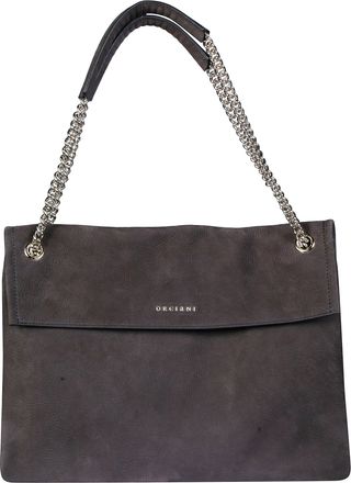 Orciani Midi Nubuck Leather Shoulder Bag