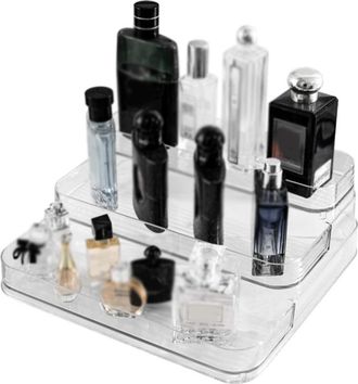OEM Expositor De Perfumes De Acr&iacute;lico Transparente De 3 Niveles, Organizador De Cosm&eacute;ticos, Expositor De Esmaltes De U&ntilde;as Para Productos De Cuidado De La 