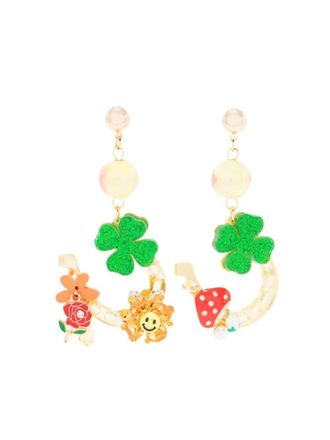 Amir Slama horseshoe-pendant earrings - Multicolour
