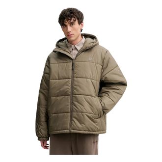 Vans Jassen, Heren, Beige, XL, Leer, Hooded Quilted Jacket