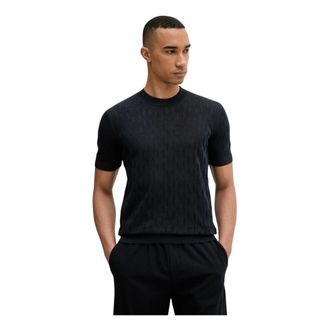 Karl Lagerfeld Tops, Heren, Blauw, L, Katoen, Sweater-knit T-shirt