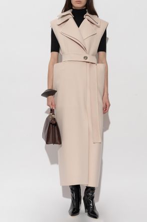 Sportmax Bosso Sleeveless Coat, Womens, Pink