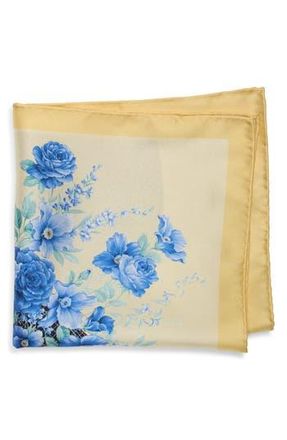 Robert Graham Floral Pocket Square in Yellow/Blue at Nordstrom Rack