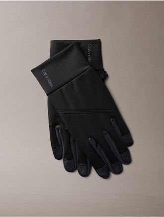 Calvin Klein Mens Tech Stretch Gloves - Black - LXL