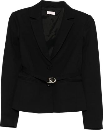 Liu Jo Giacca monopetto con cintura - Nero